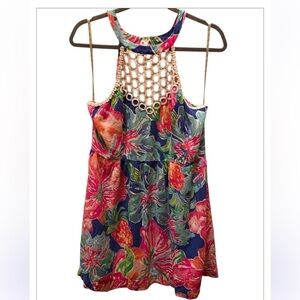 Lilly Pulitzer Kinley Dress in Beckon Blue Jungle Utopia Size 12